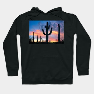 Saguaro Sunset Joshua Tree National Park Hoodie